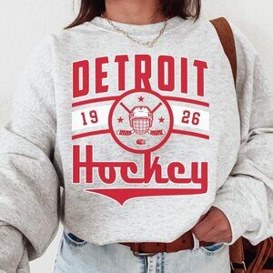 Vintage Detroit Red Wings Hockey Sweatshirt,1926 NHL Detroit Red Wings Shirt Tee